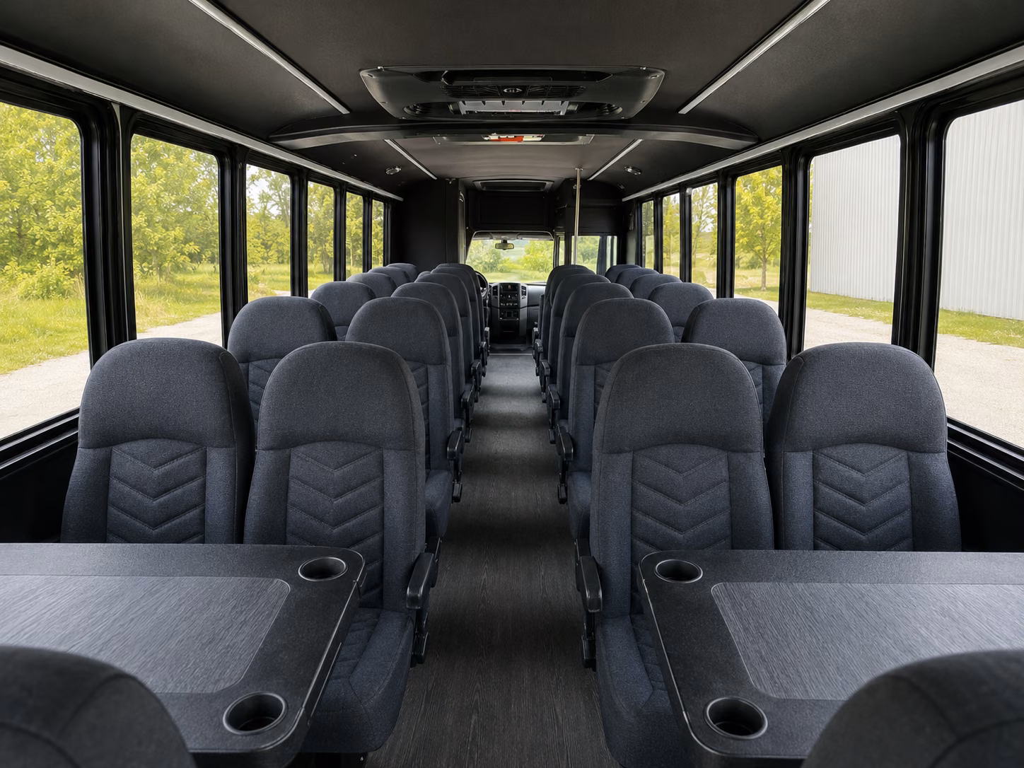 washington 18 passenger minibus interior