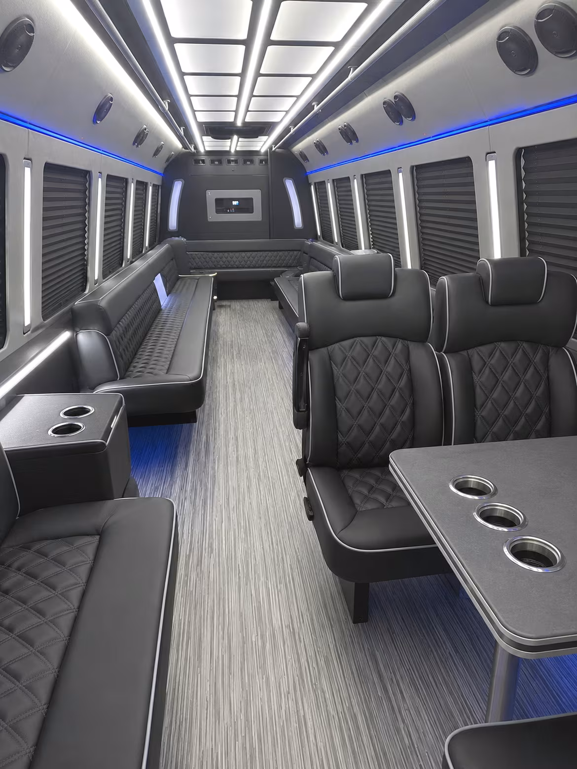 washington 25 passenger party bus inside