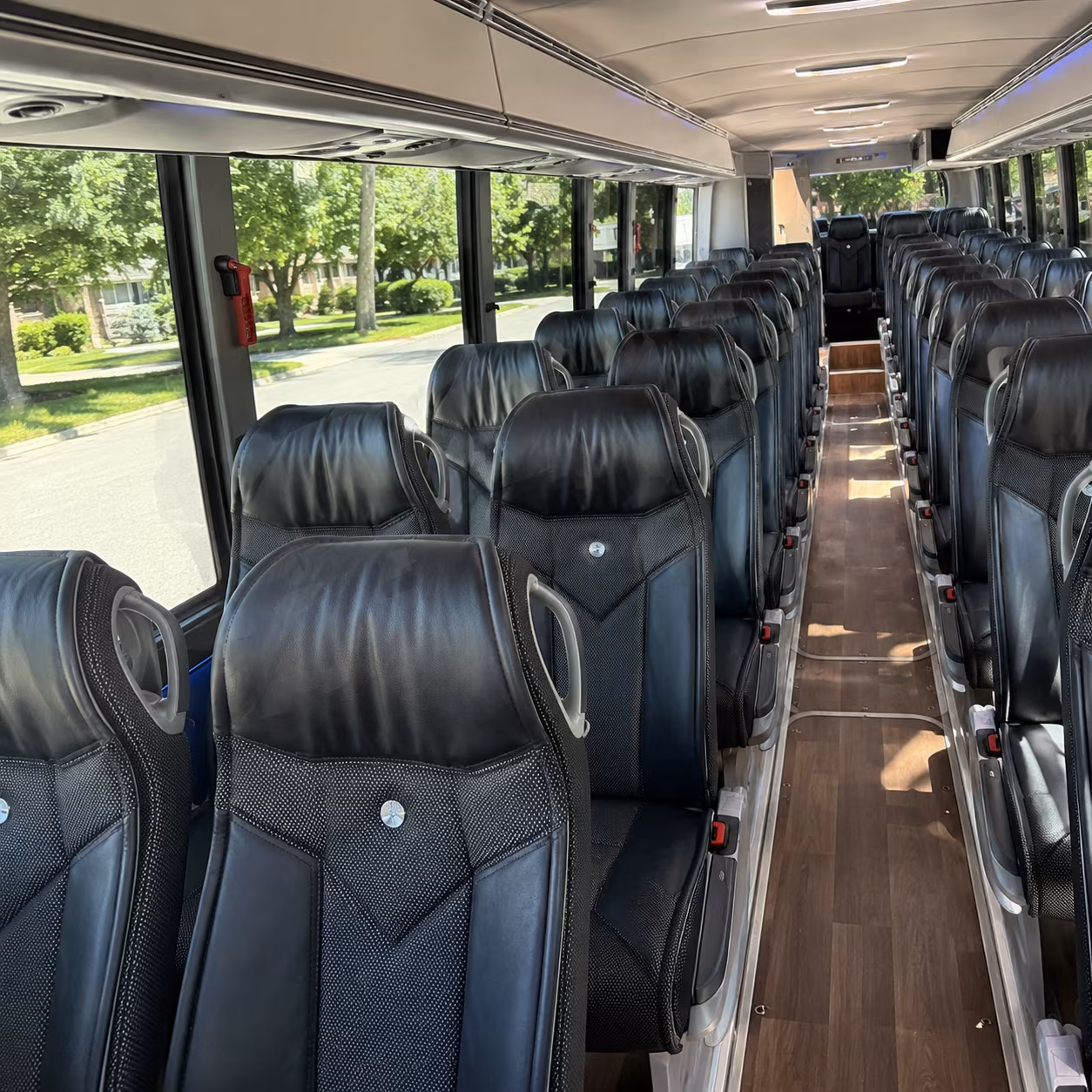 washington 40 passenger charter bus inside