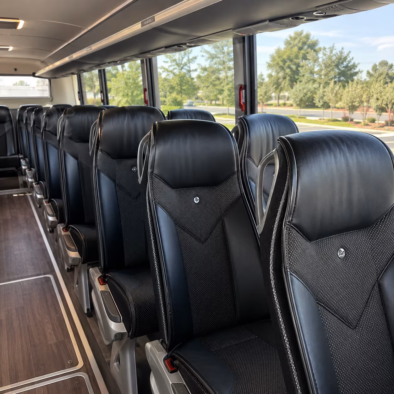washington 45 passenger charter bus interior
