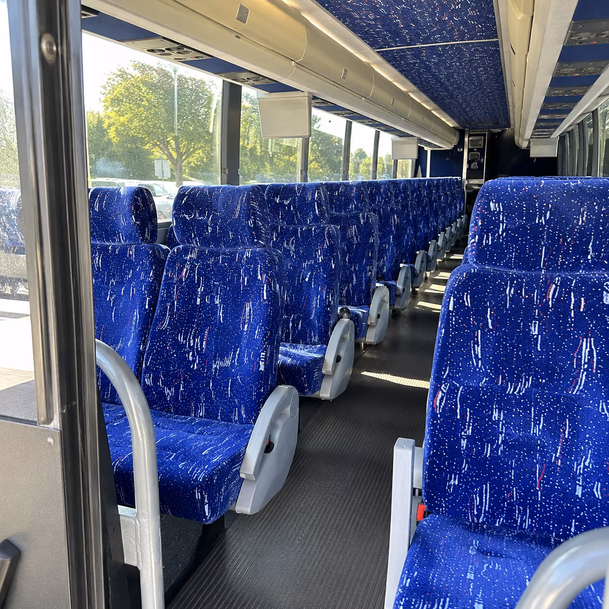 washington 50 passenger charter bus inside