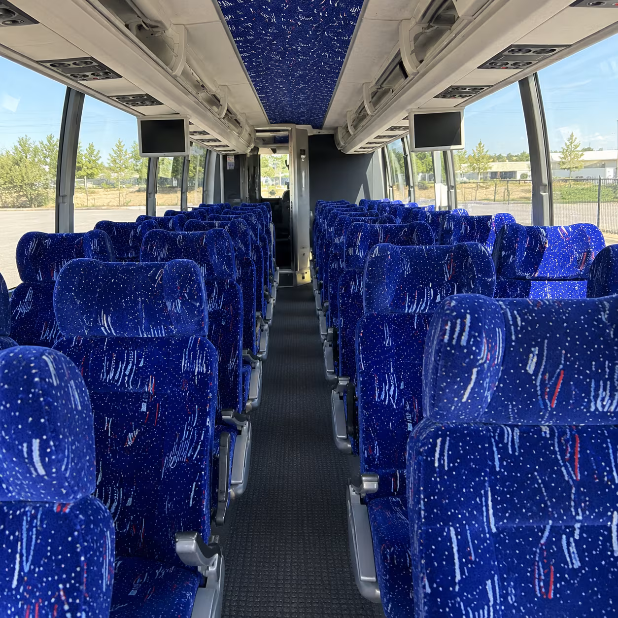 washington 54 passenger charter bus interior
