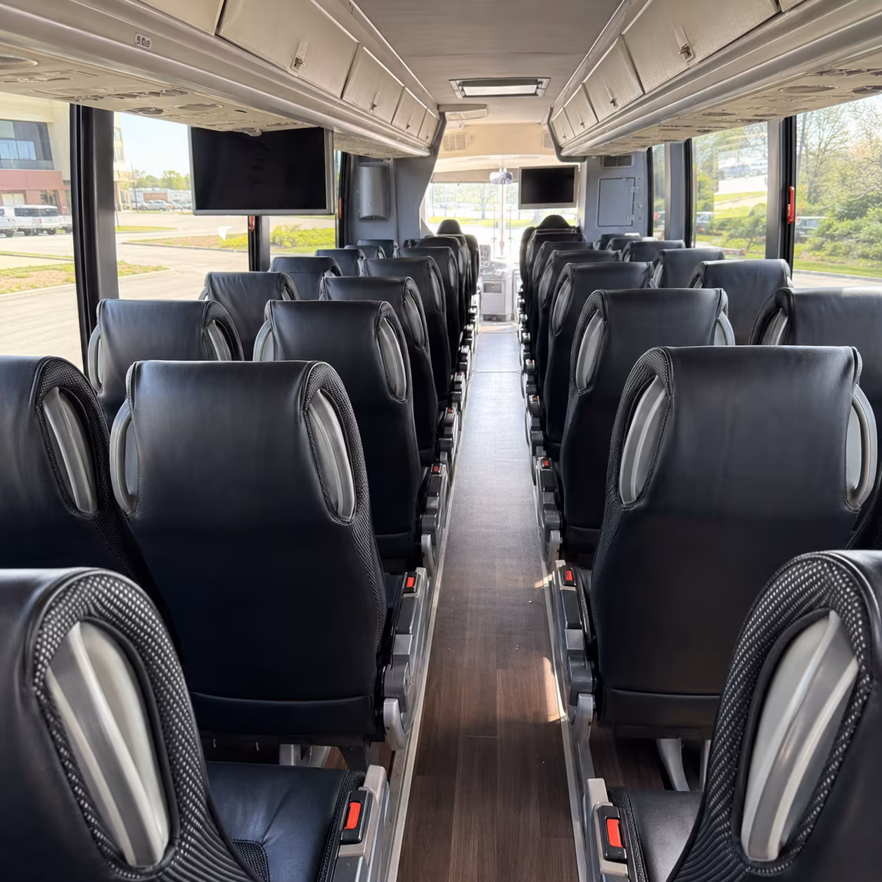 washington 56 passenger charter bus inside