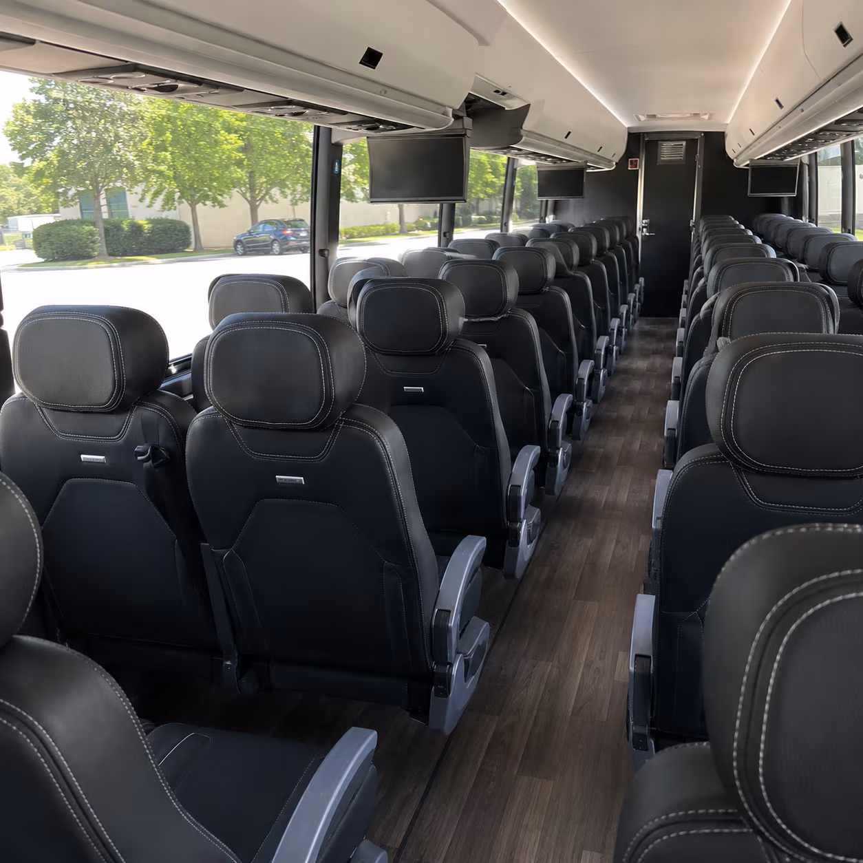 washington 56 passenger charter bus interior