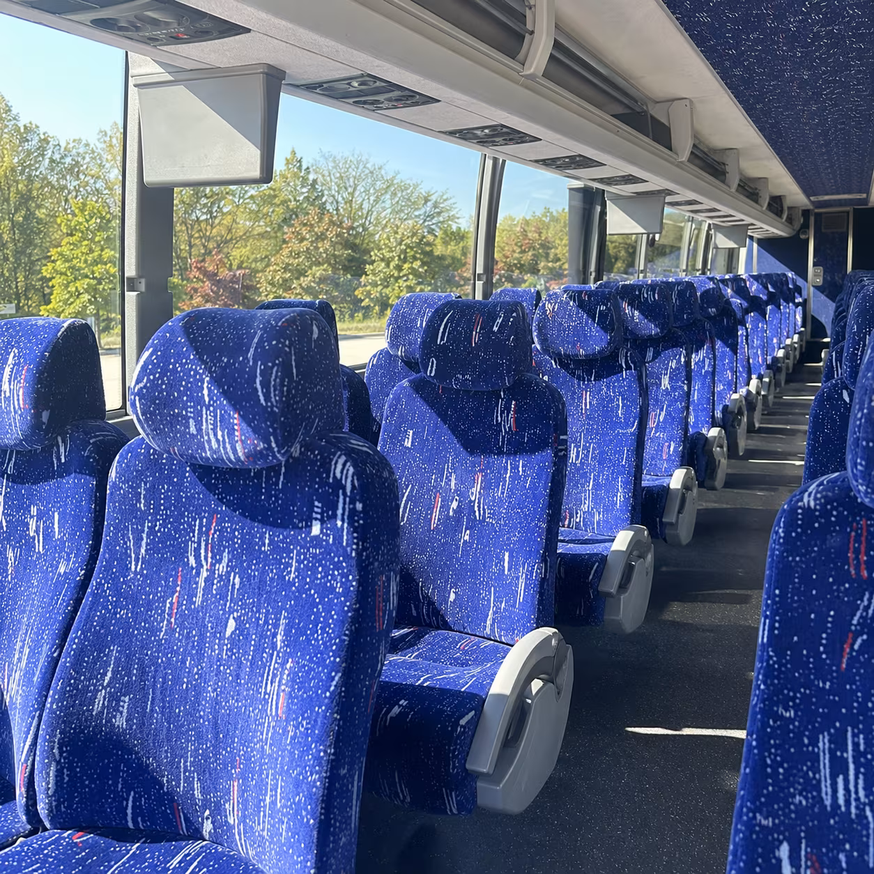washington charter bus inside