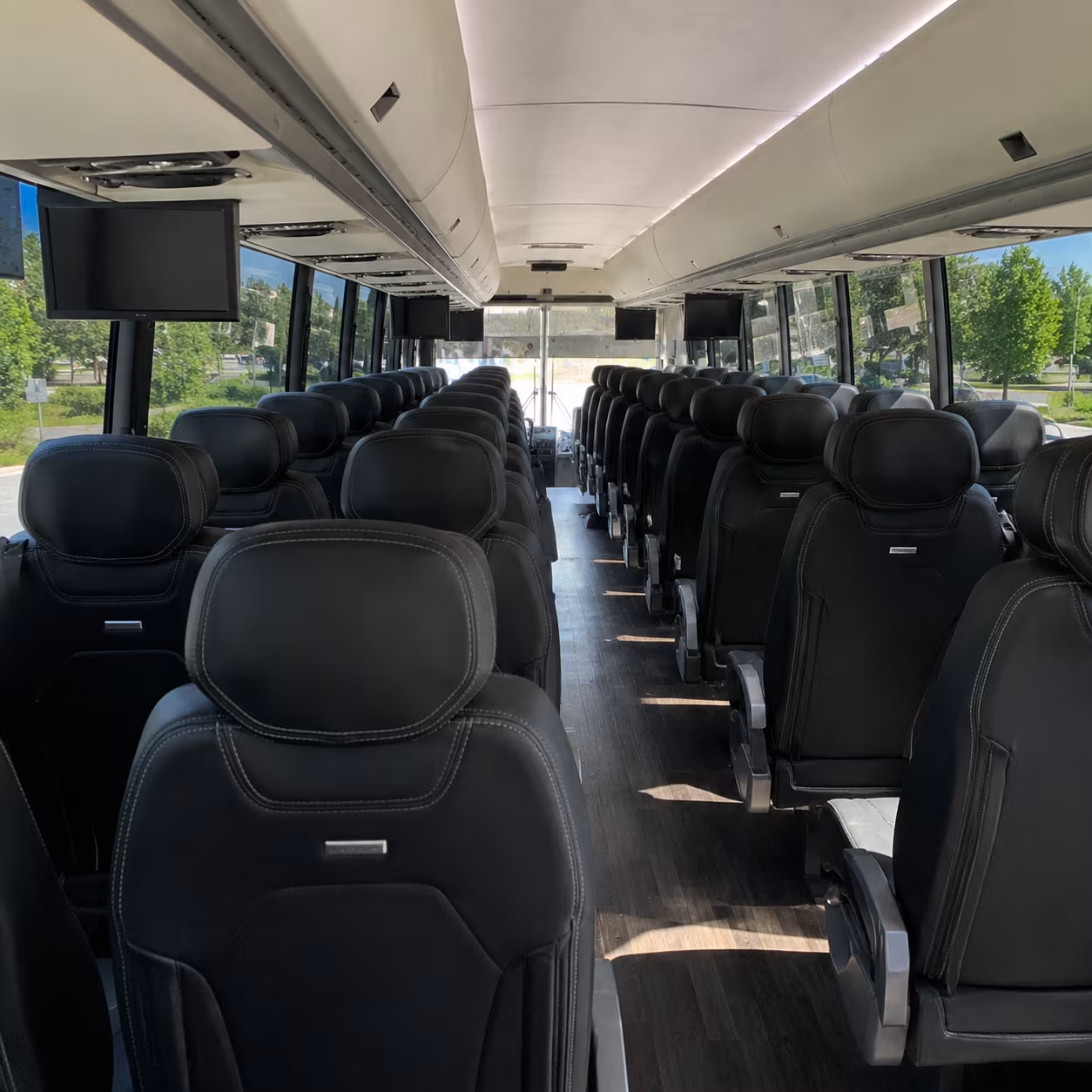washington charter bus interior